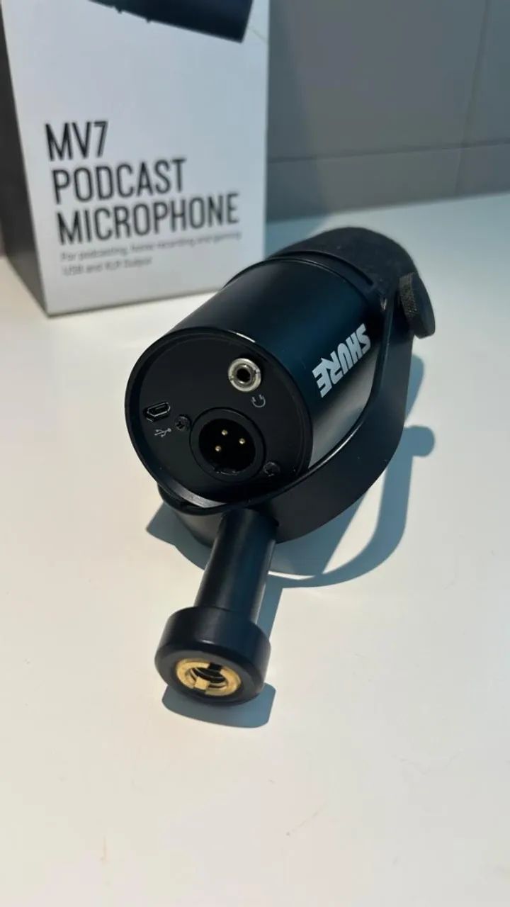 Microfone Shure MV7 USB/XLR Original na Caixa - Excelente Estado  - Foto 5