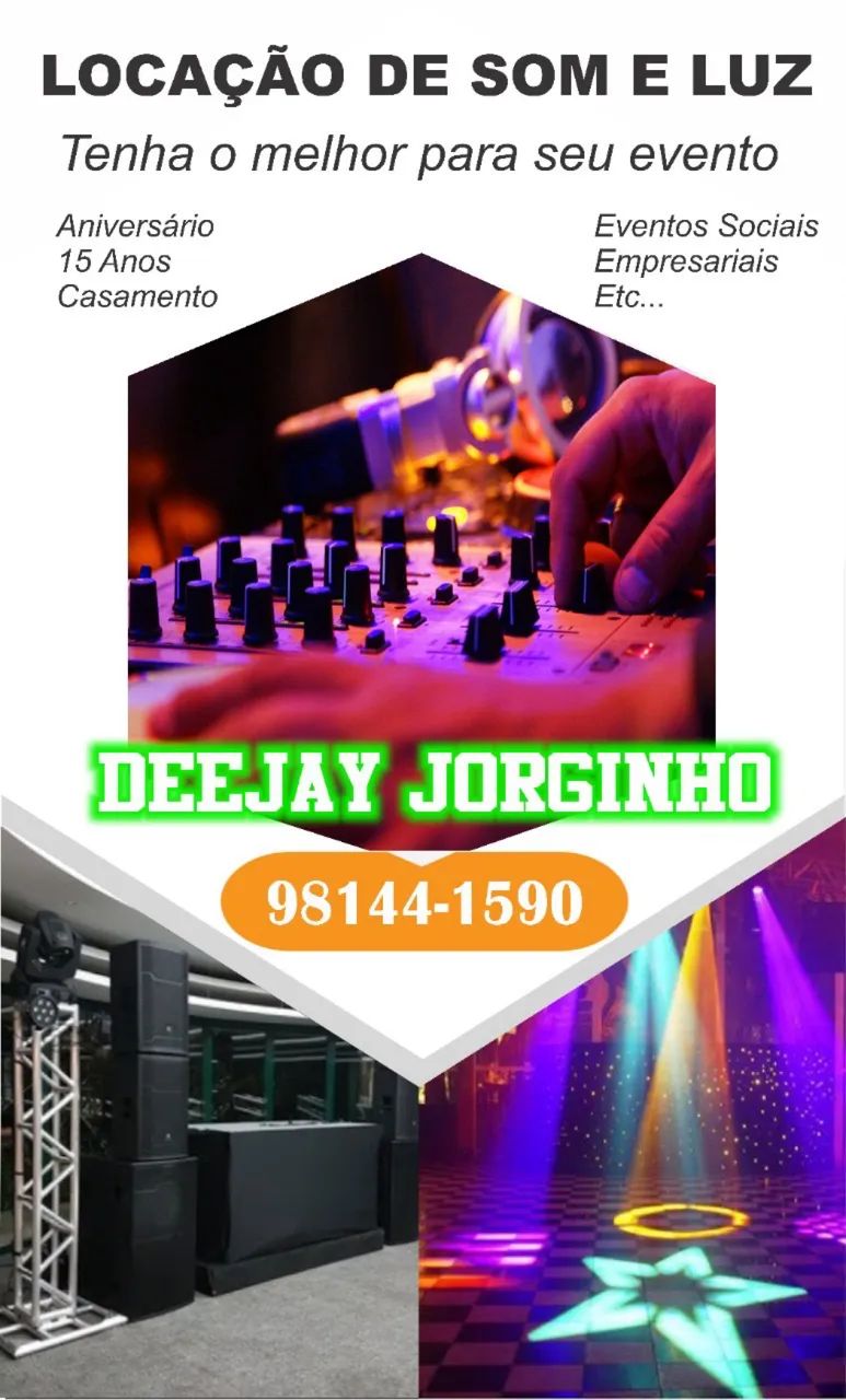 DJ, SOM E ILUMINACAO