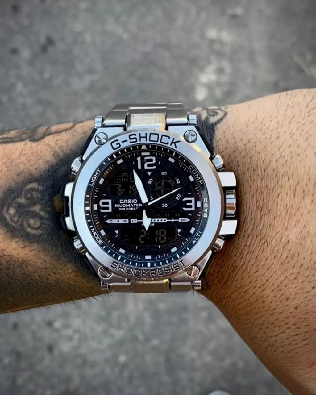 Relógio Estilo G-Shock - Resistente à Água, Aço Inoxidável e Visual Esportivo