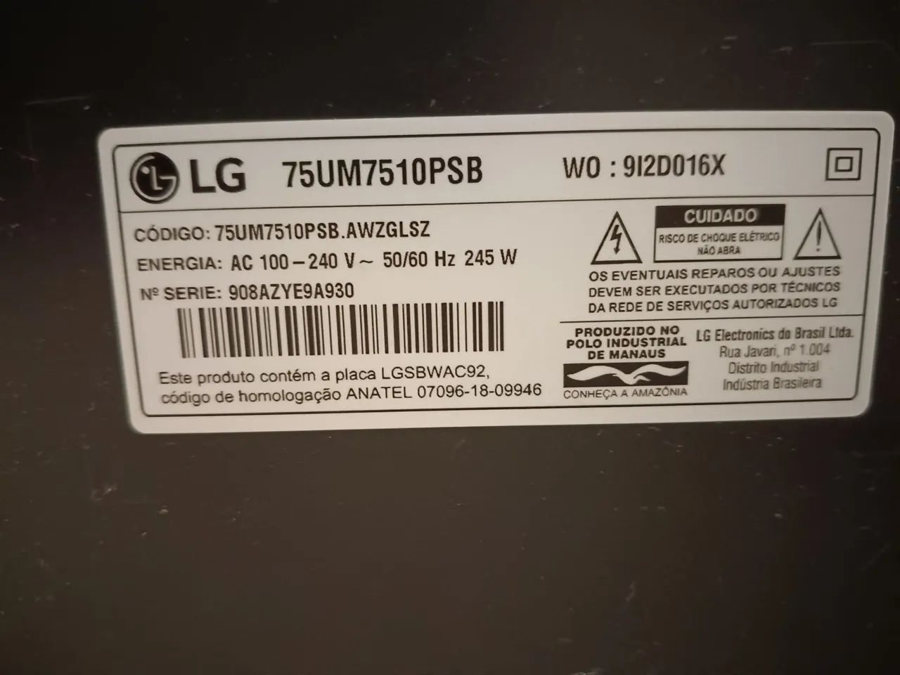 TV LG 75 Modelo 75UM7510PSB - Foto 3