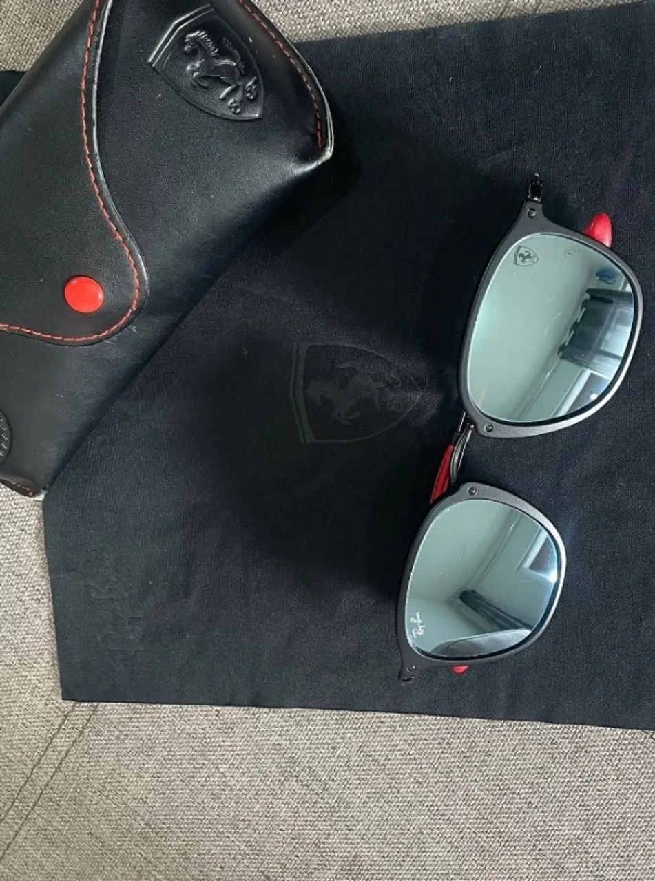Óculos de Sol Rayban Ferrari Preto - Foto 2
