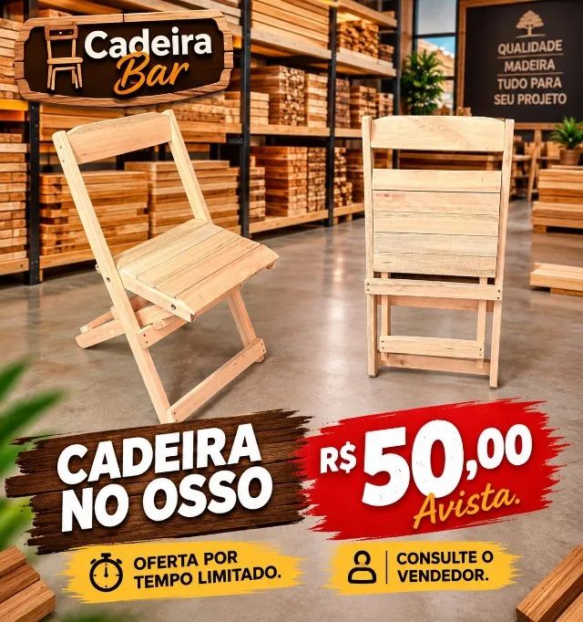 Cadeira no osso madeira  - Foto 3