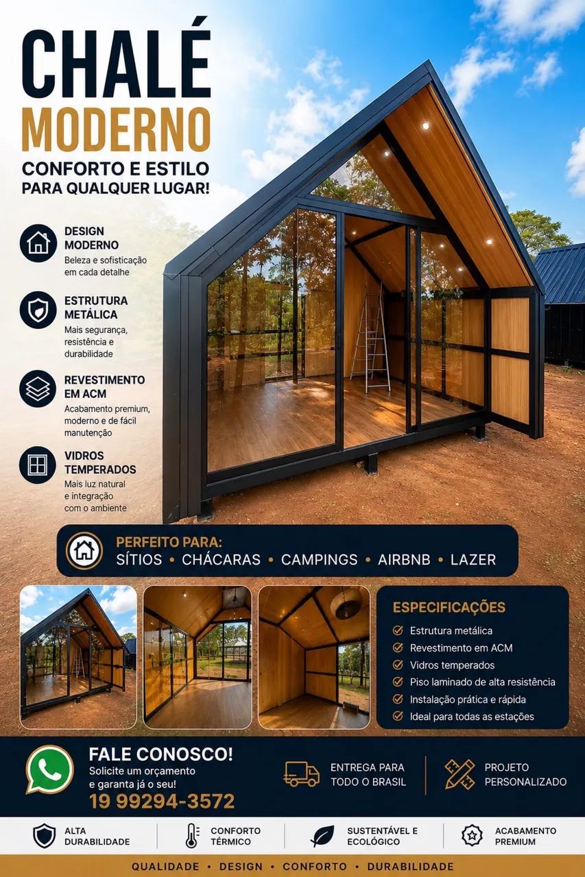Chalé moderno pronto