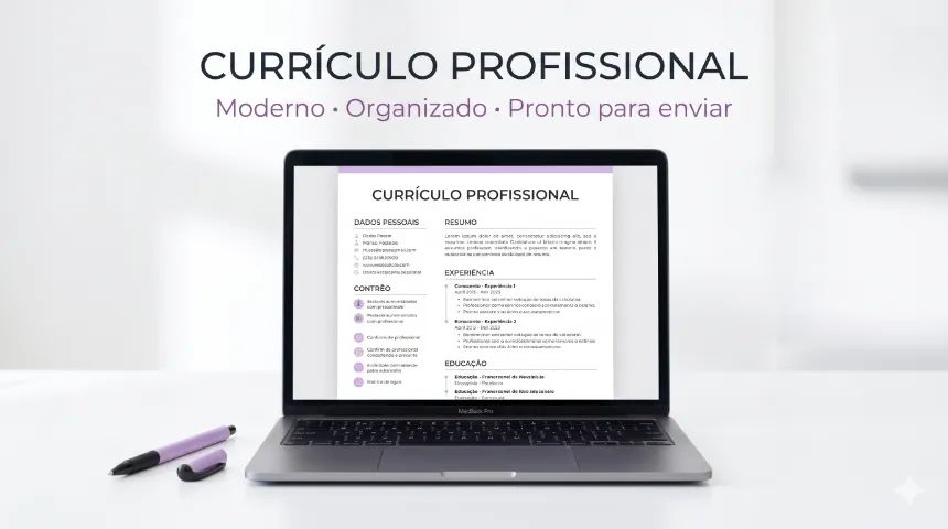 Currículo Profissional Moderno e Personalizado