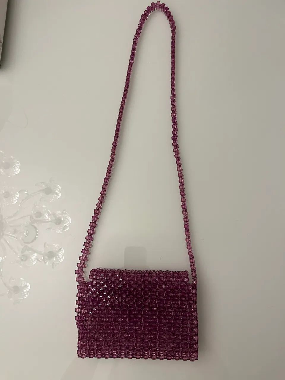 Bolsa miçanga roxa 
