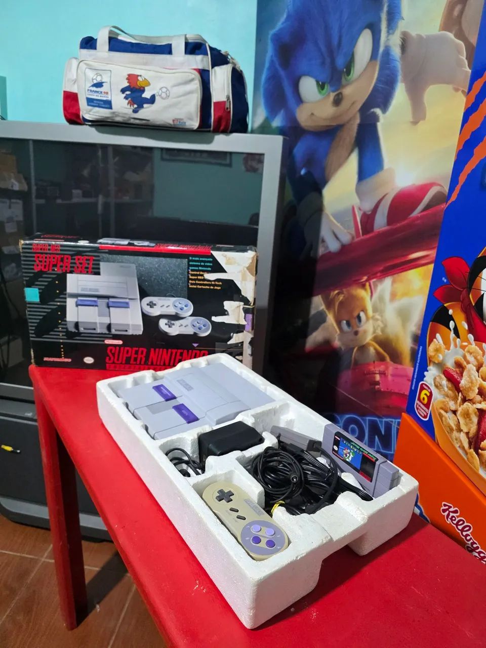 Super Nintendo completo com caixa