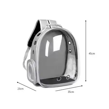 Mochila de transporte para animais de estimação, bolsa de viagem para gatos, transparente, - Foto 2