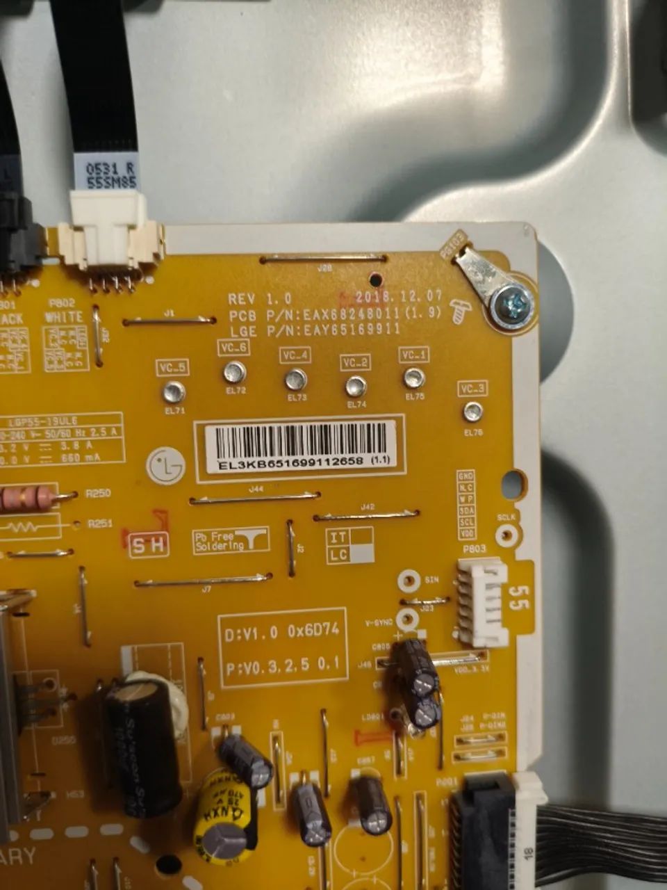 Placa de Energia (Fonte) Smart TV 55 LG 55NANO86 - EAX68248011 EAY65169911 - Foto 2