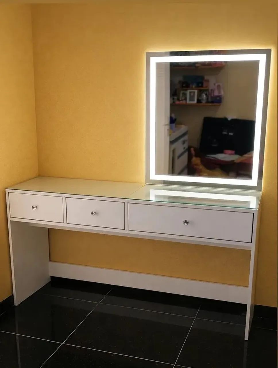 Penteadeira Front Led Com Escrivaninha 