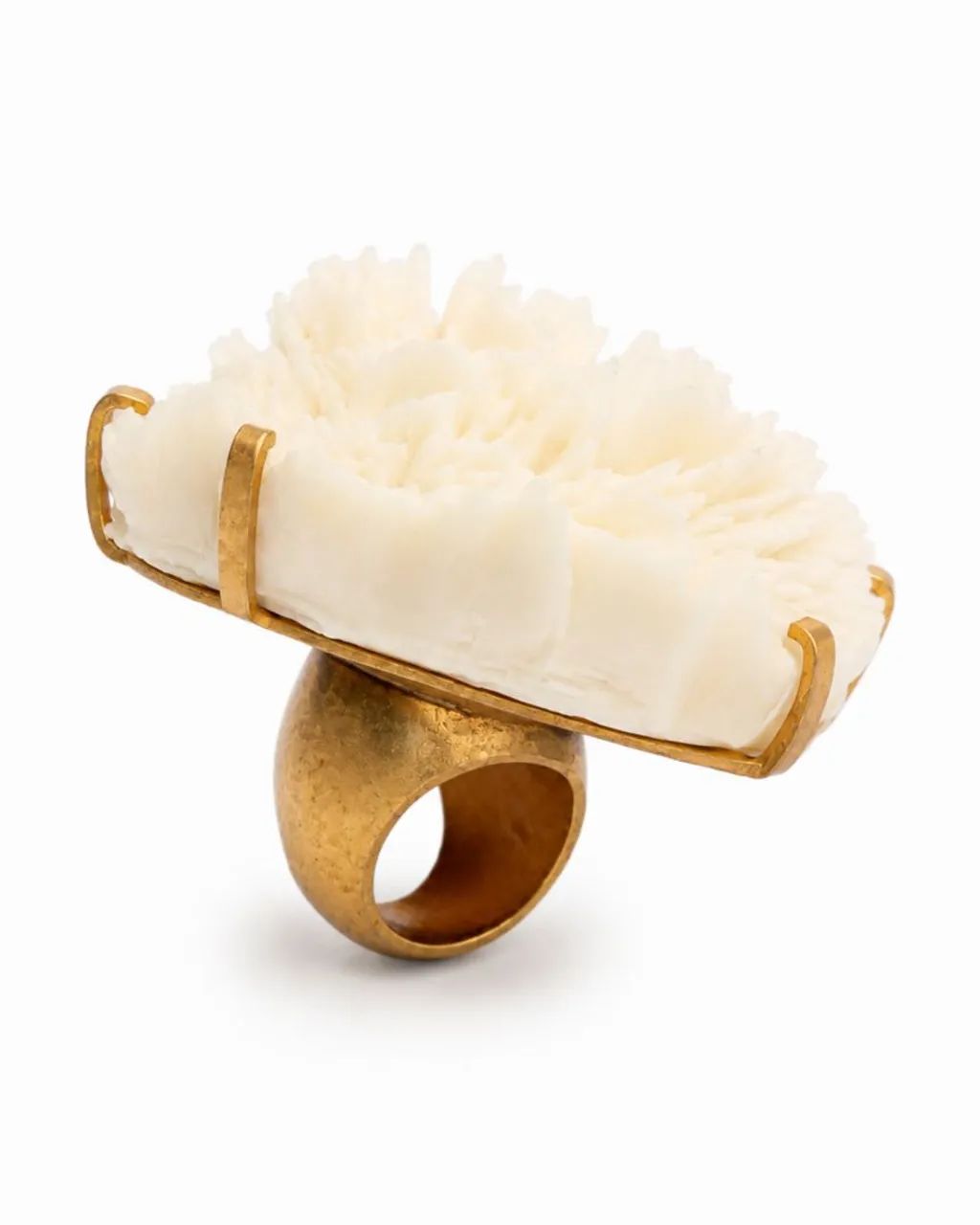 Anel statement flor em biscuit Zara novo  - Foto 4