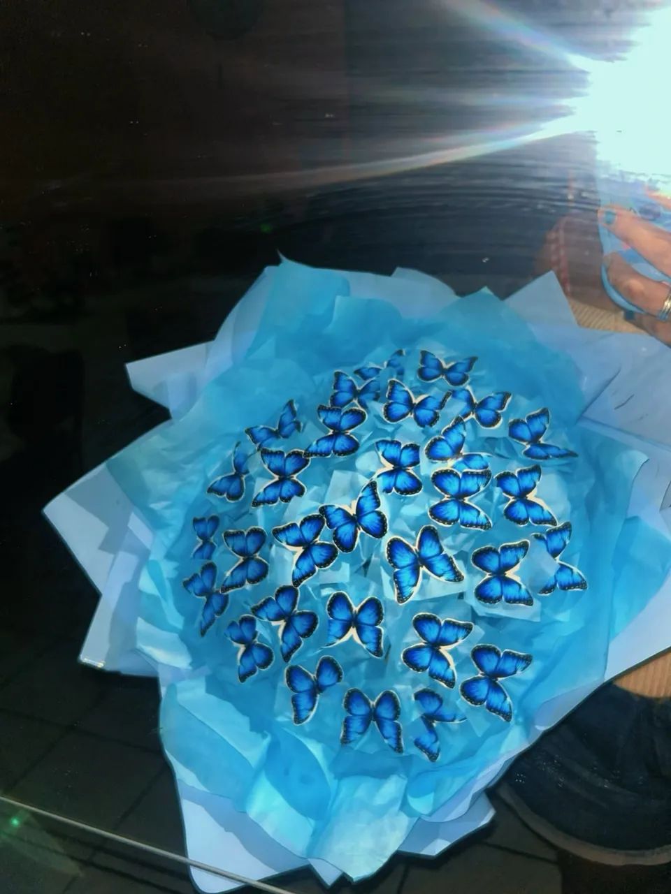 Buque de borboleta azul G - Foto 3