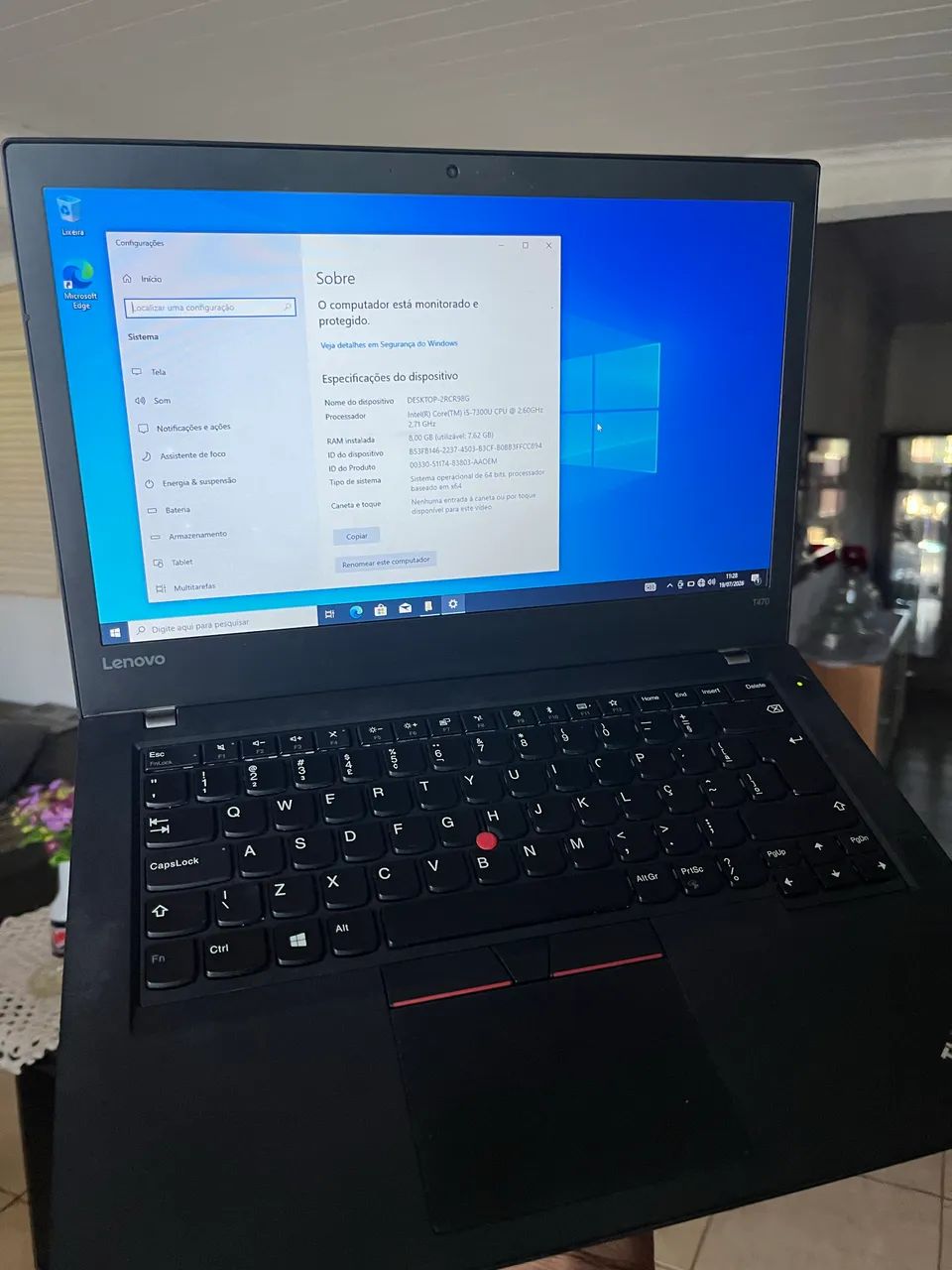 Notebook Lenovo i5 7a impecável  - Foto 2