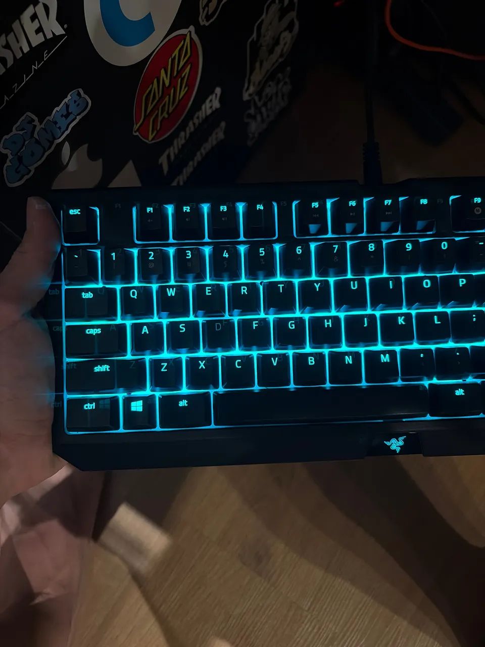 Teclado Mecânico Gamer Razer BlackWidow TE Chroma V2 Orange Switch - Foto 4