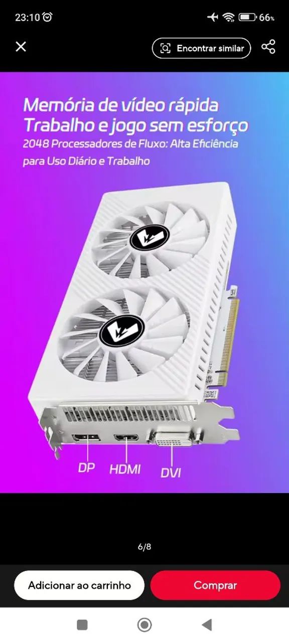 Placa de video amd 580 8g - Foto 2