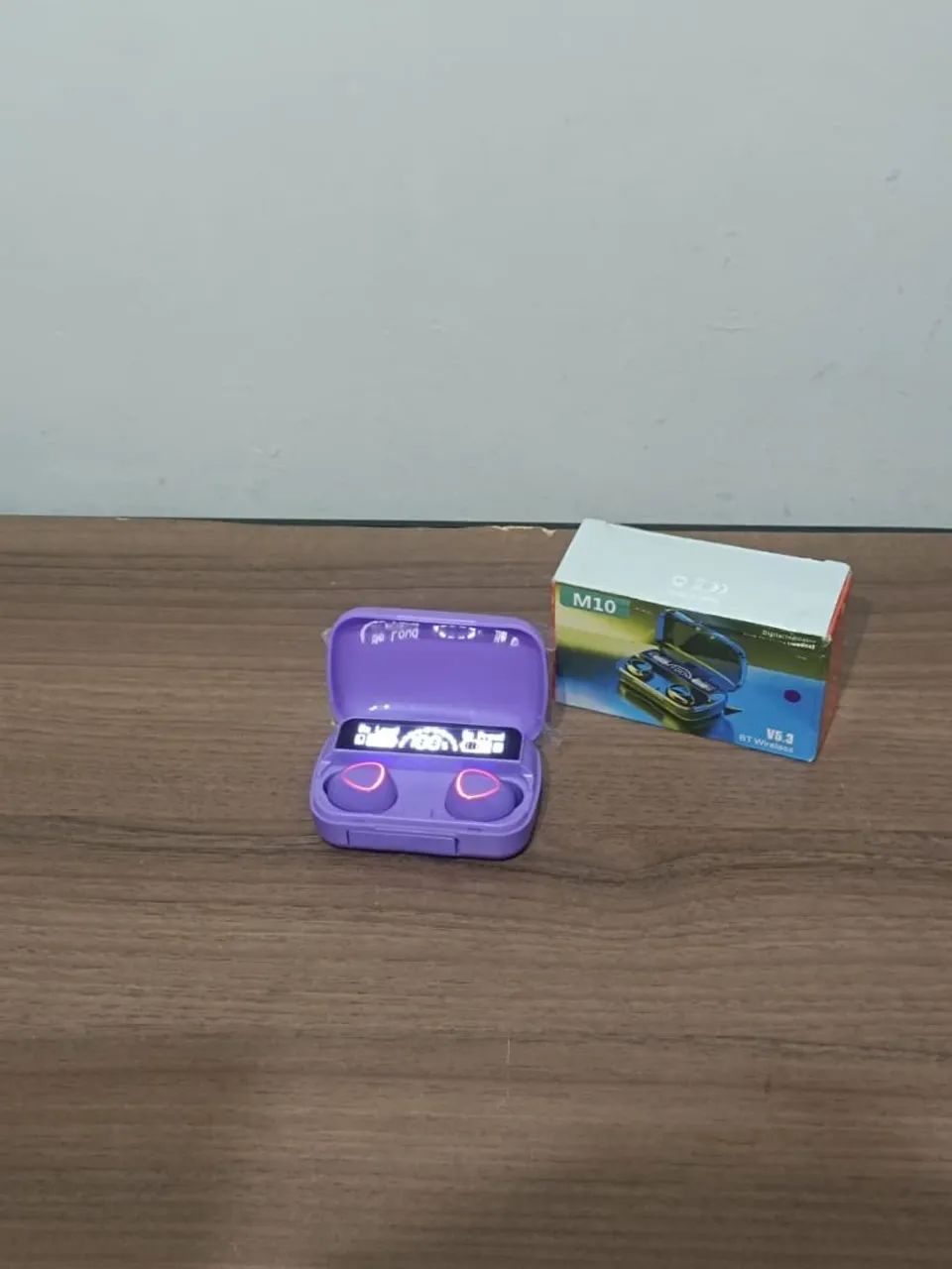 Fone bluetooth M10 -PRETO E ROXO  - Foto 3