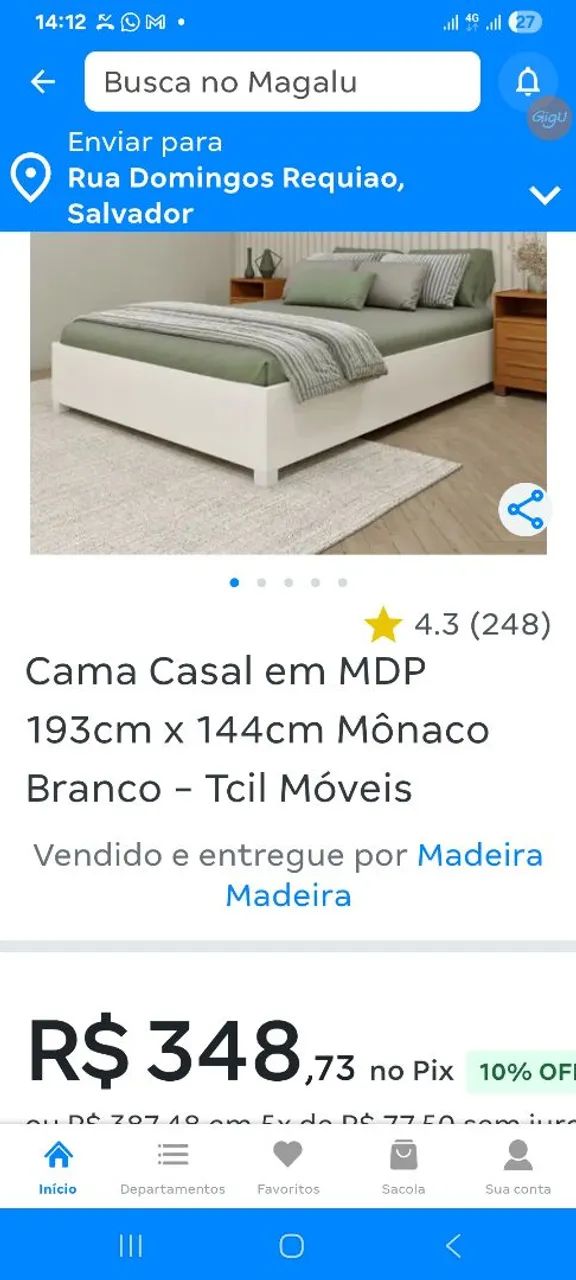 Vende se base de cama de casal