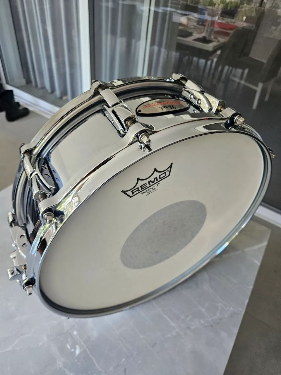 Caixa Pearl Reference Series Steel 14x5 - Impecável