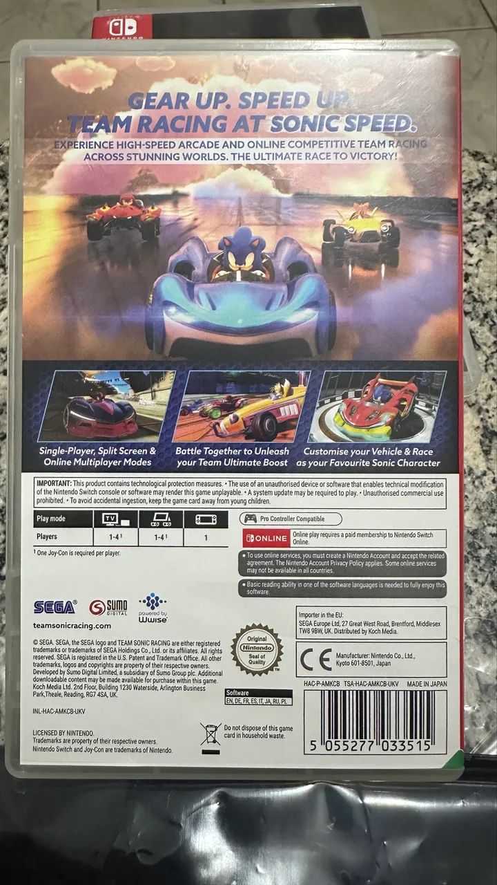 jogo equipe sonic racing (nintendo switch) - Foto 2