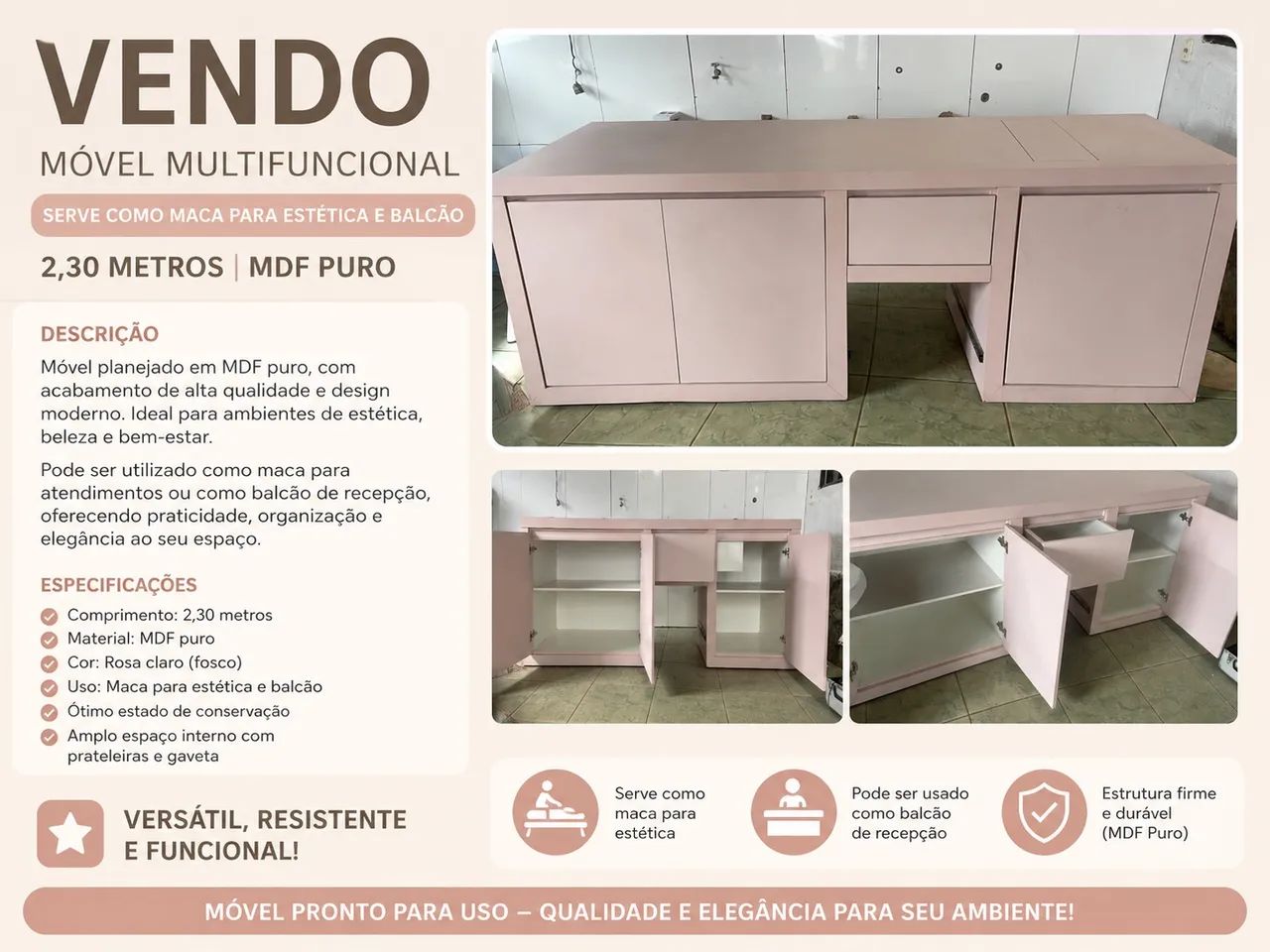 Maca ou balcão mdf - Foto 4