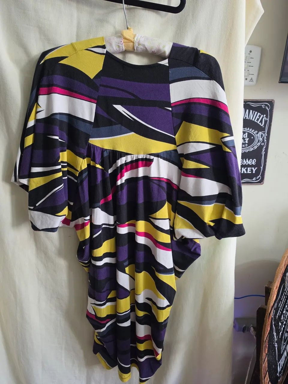 Vestido mini estampado de malha de algodão M - Foto 2