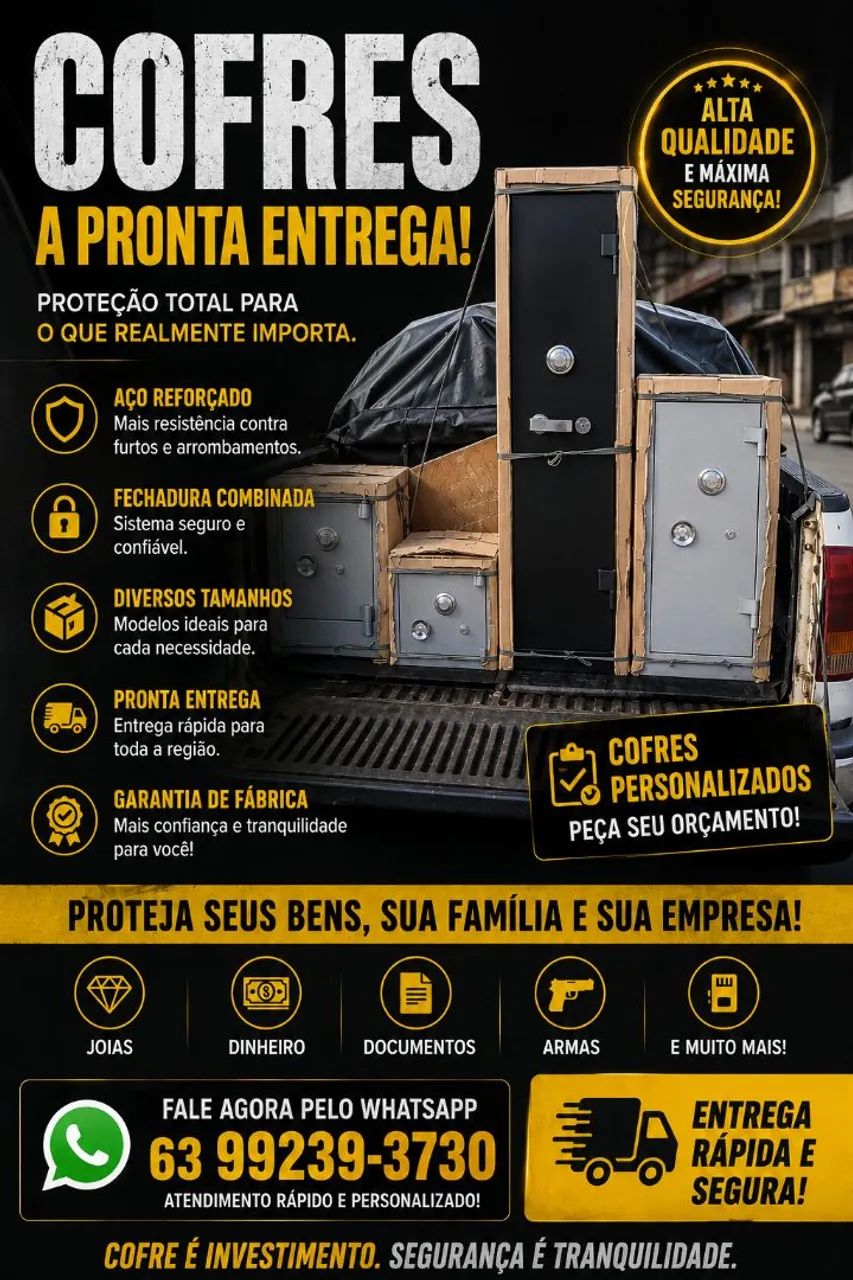 Cofre de vários tamanhos 
