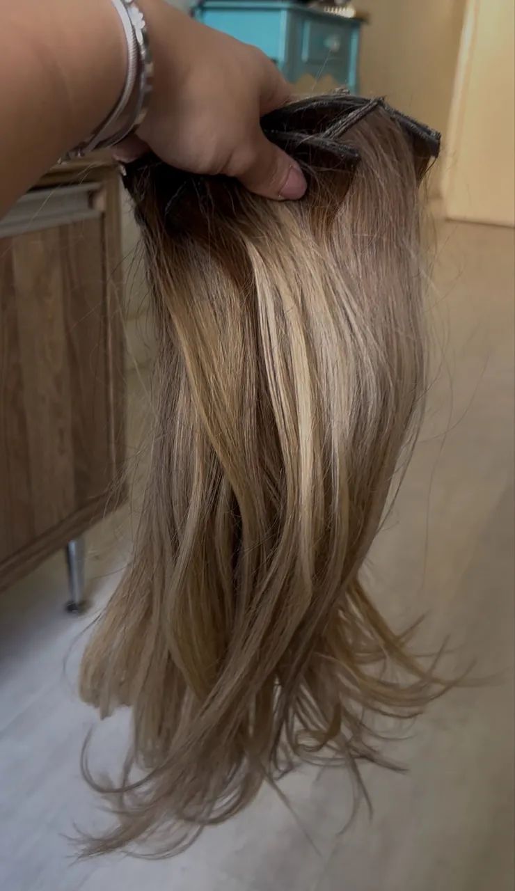 Mega Hair Loiro Cabelo Brasileiro - Foto 4