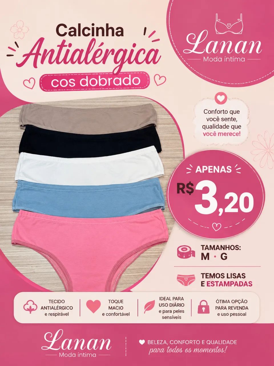 CALCINHAS NO ATACADO - Foto 2