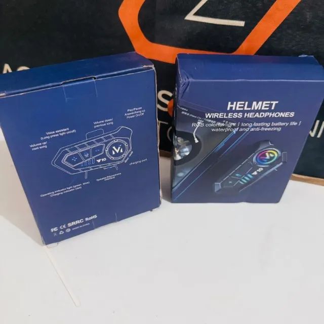 Fone de ouvido Bluetooth RGB para Capacete - Foto 2