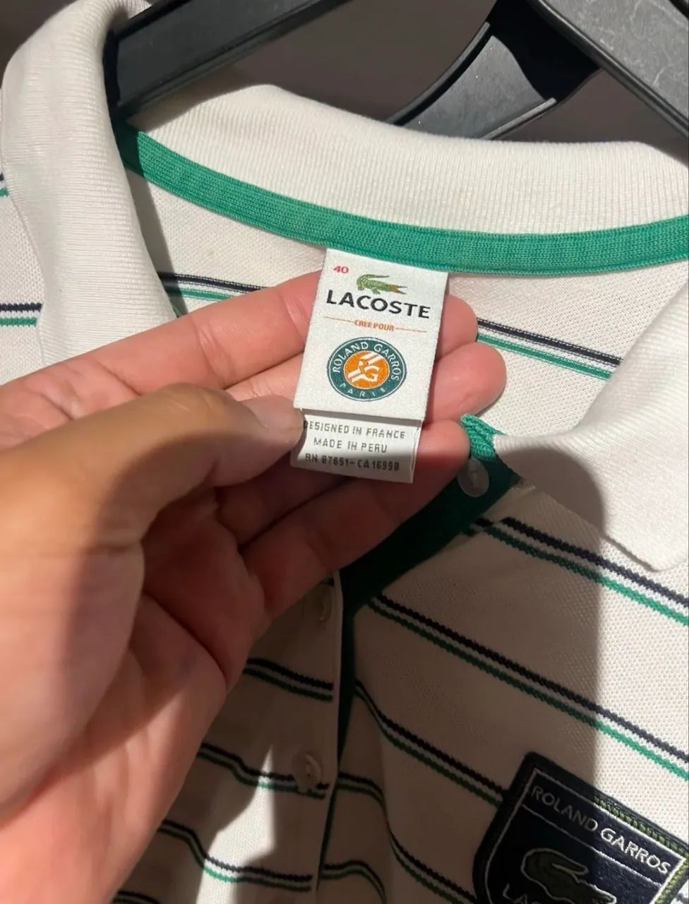 camisa polo lacoste rara rolland garros - Foto 4
