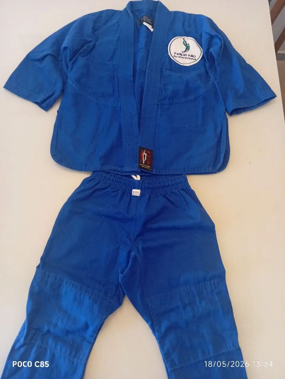 Kimono infantil azul 