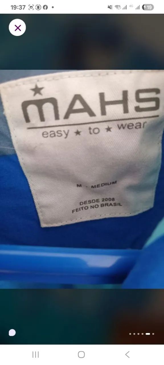 Camisa estampada azul da marca Mahs - Foto 5
