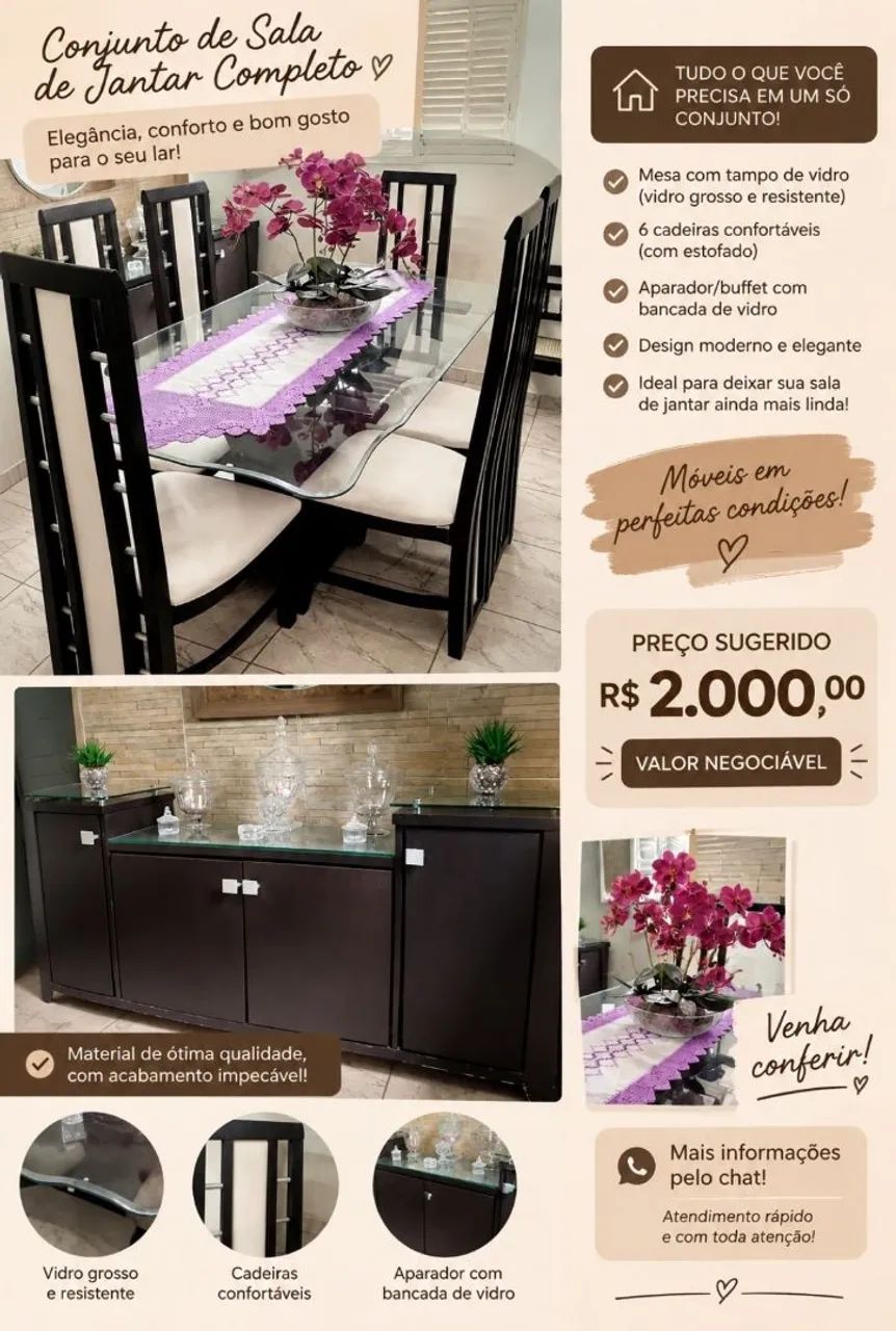 Mesa de jantar +Buffet 