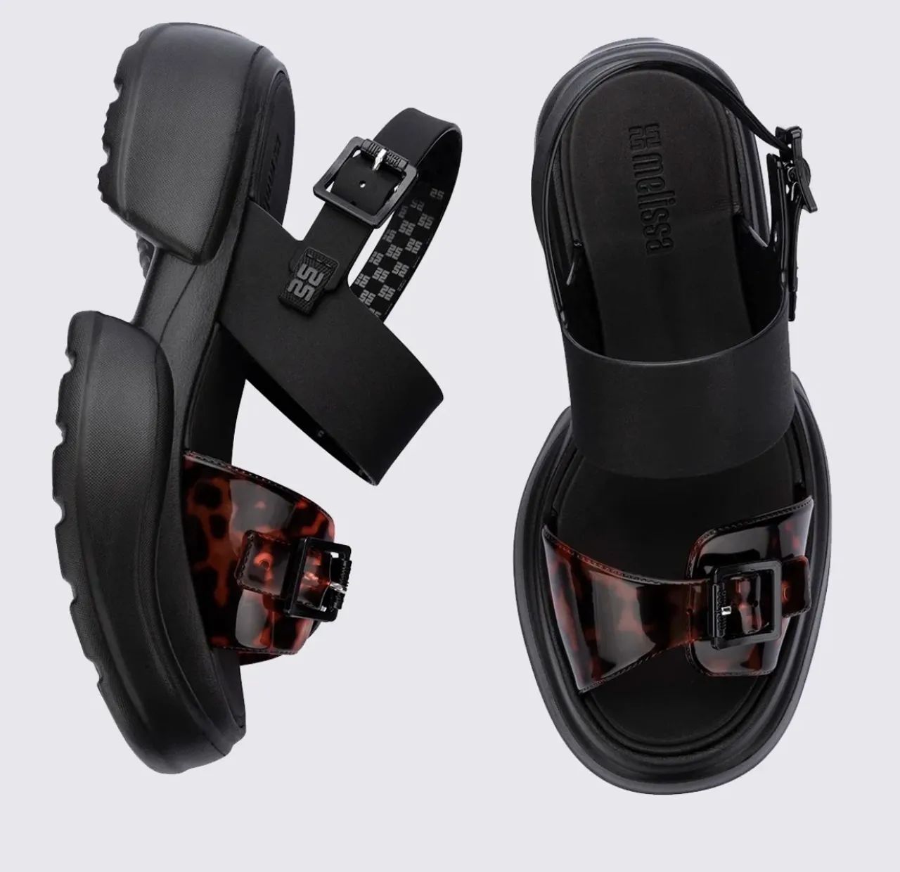 Melissa Push Preto Tartaruga . Nova!!
