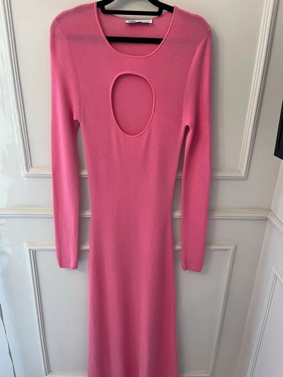 Vestido longo tricô Zara 