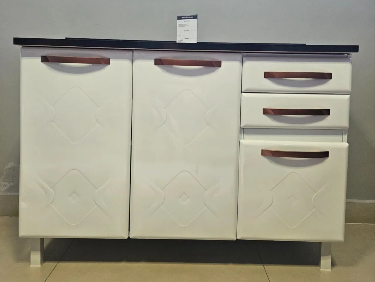 Armário Branco em MDF com Gavetas 