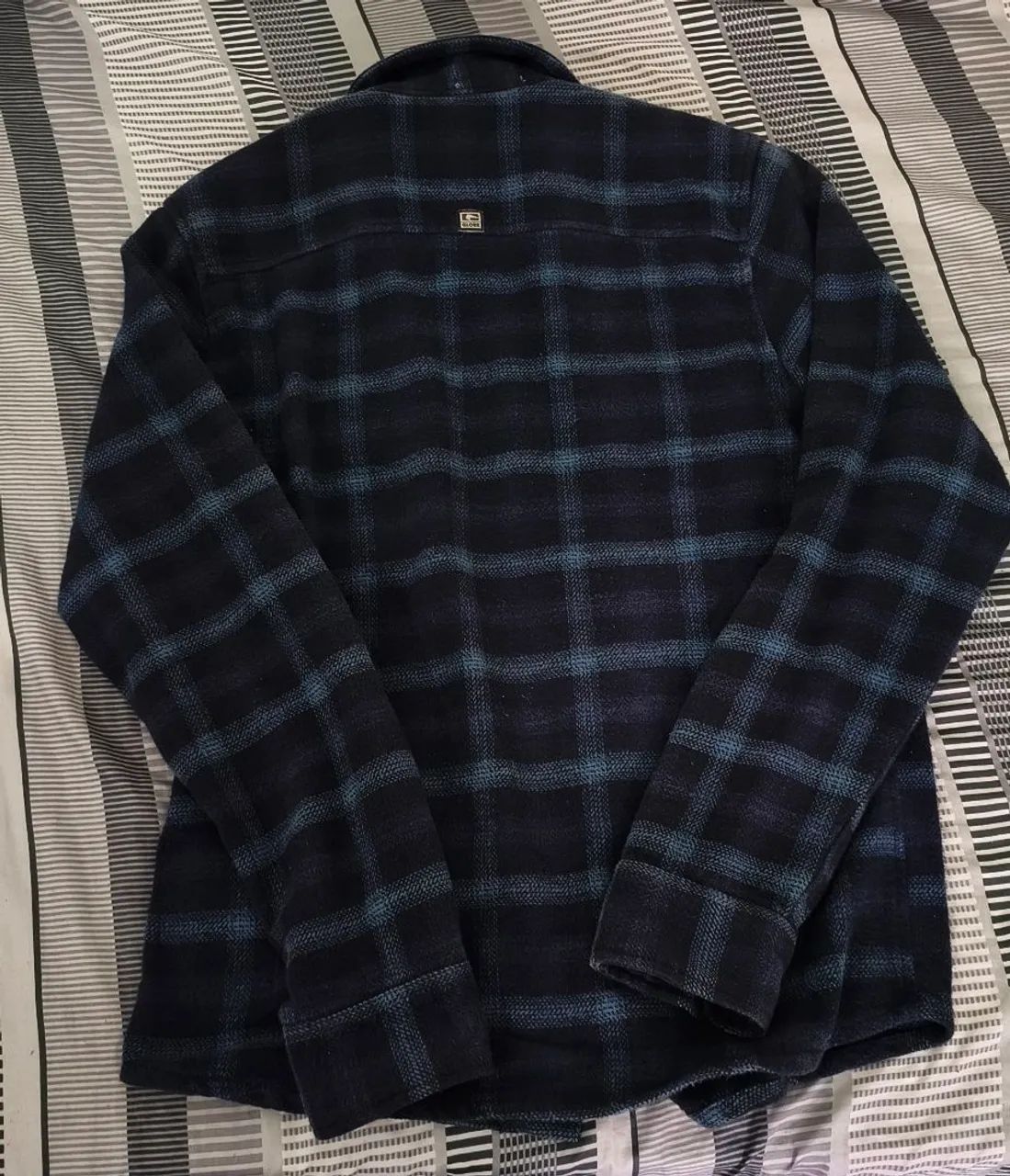 Jaqueta de Flanela Xadrez Globe - Camisa Casaco Skate Tam M<br> - Foto 4