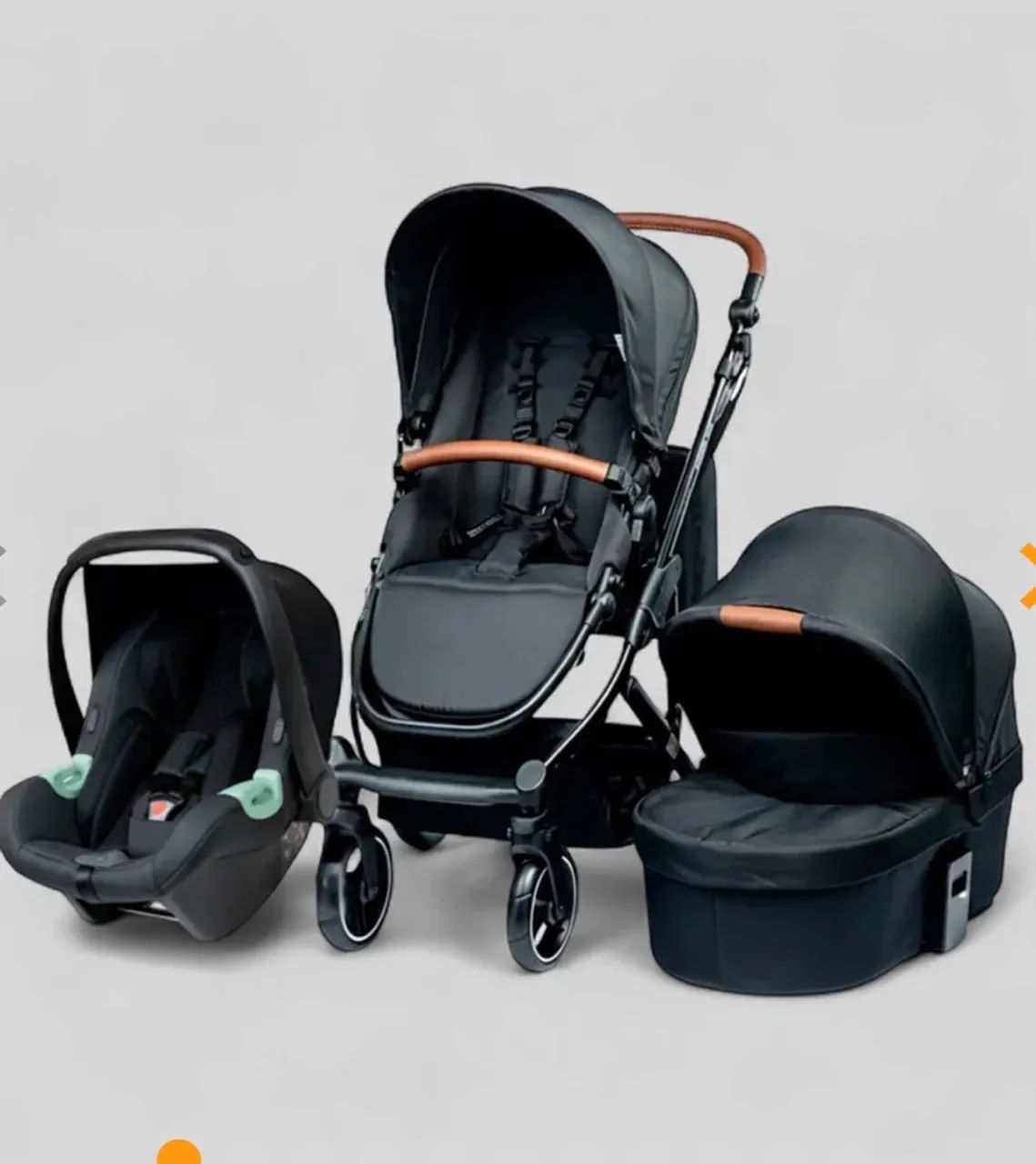Vendo carrinho de bebê ABC Design - conjunto completo! - Foto 4