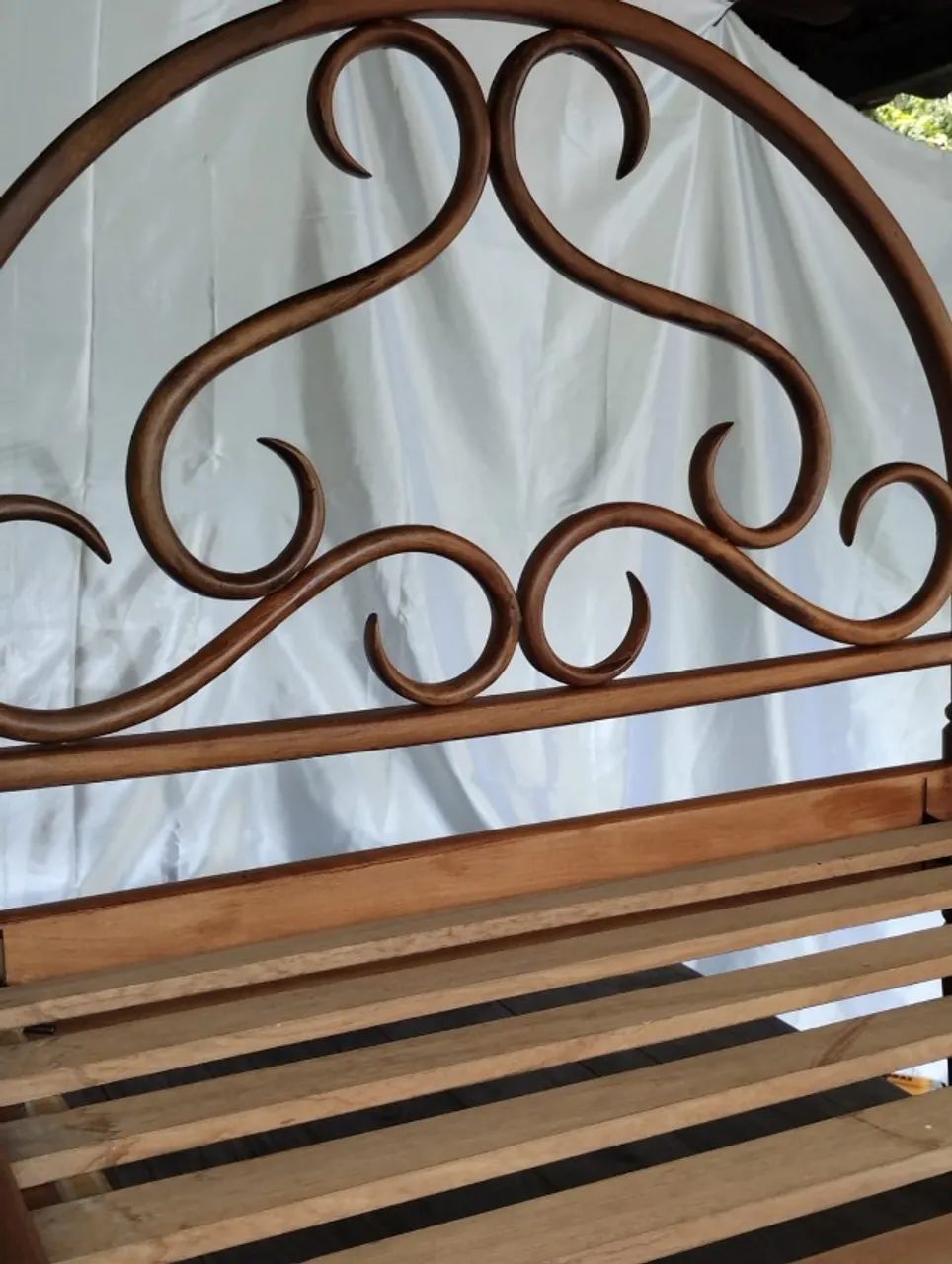Cama solteiro madeira vergada a fogo - Foto 3
