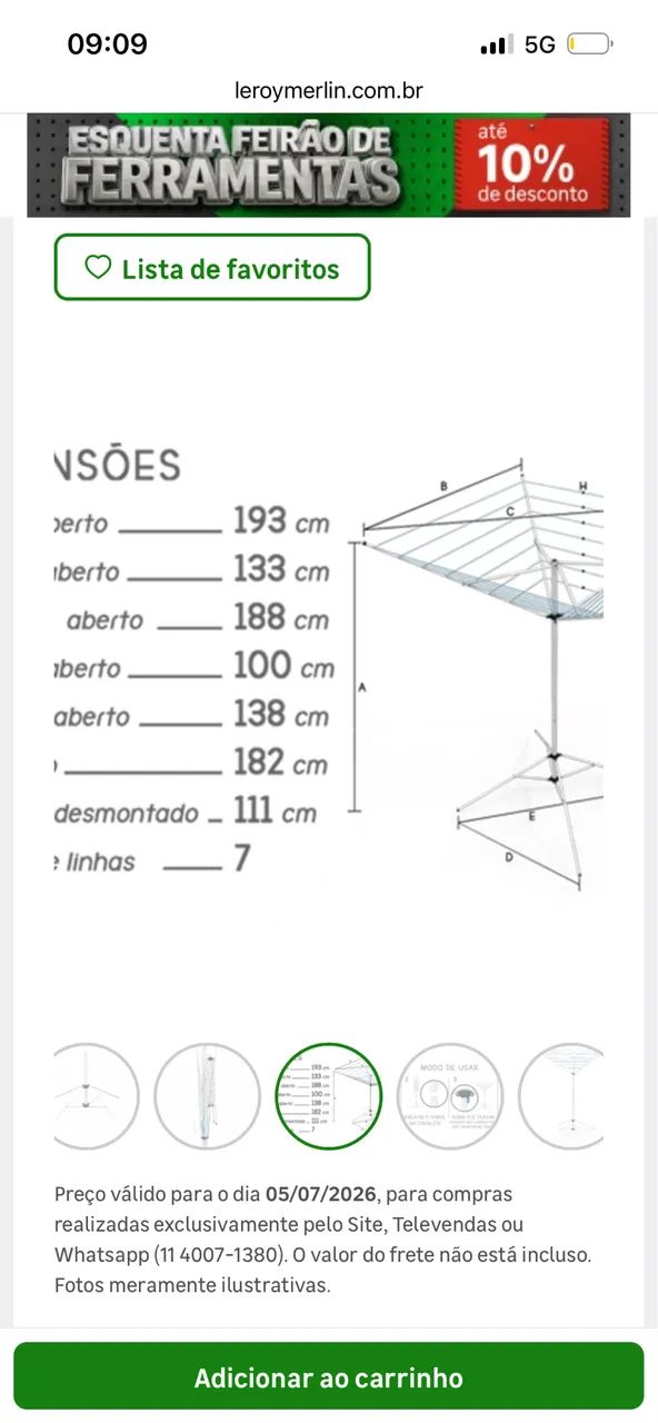 VARAL DE CHÃO MULTIFUNCIONAL  - Foto 5