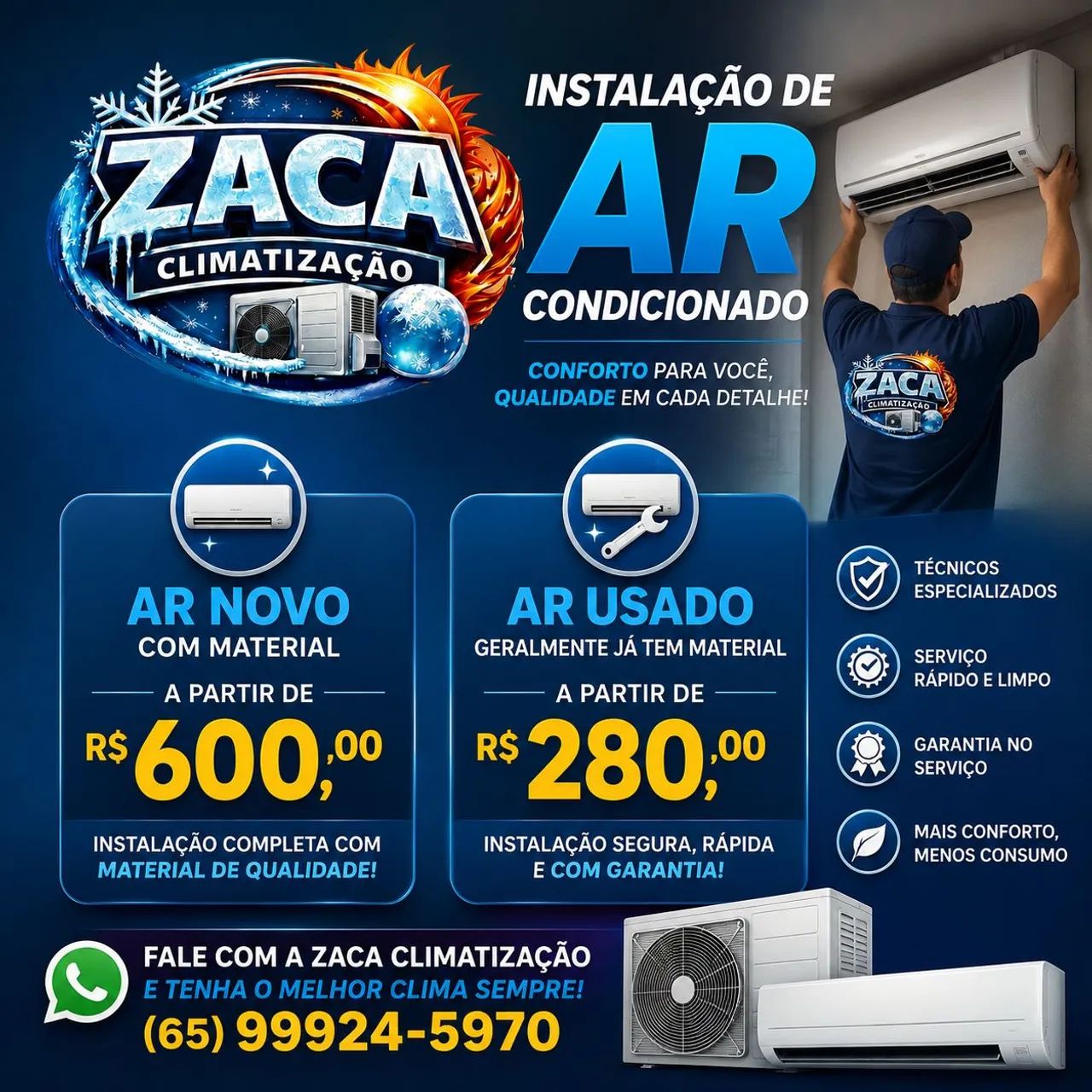 INSTALAÇÃO DE AR CONDICIONADO ?