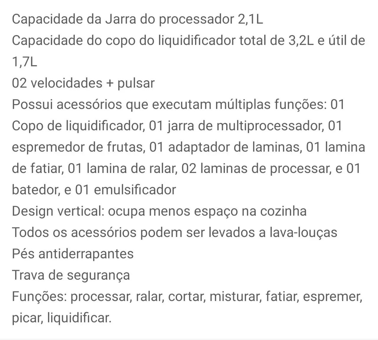 Mixer e Liquidificador Philco 1700W 9 em 1  (Multip<br>(Multiprocessador))  <br>Preto PMP1600P - Foto 6