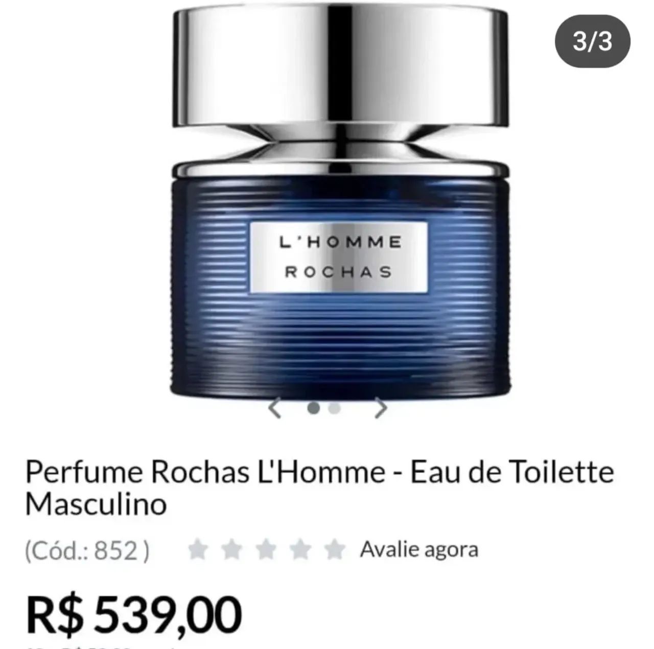 Perfume L?Homme Rocha (Novo) Internacional  - Foto 3