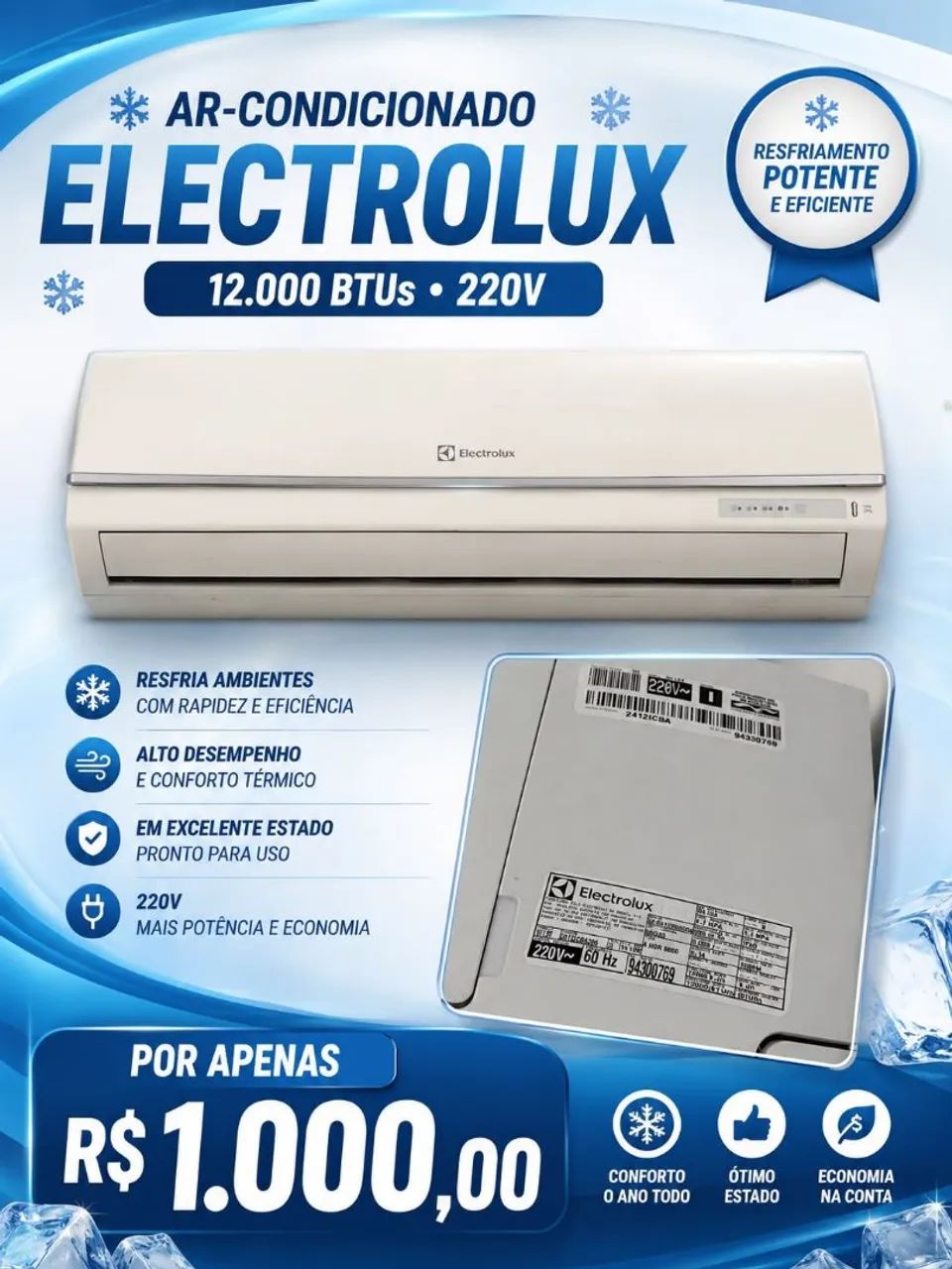Ar condicionado Electrolux 