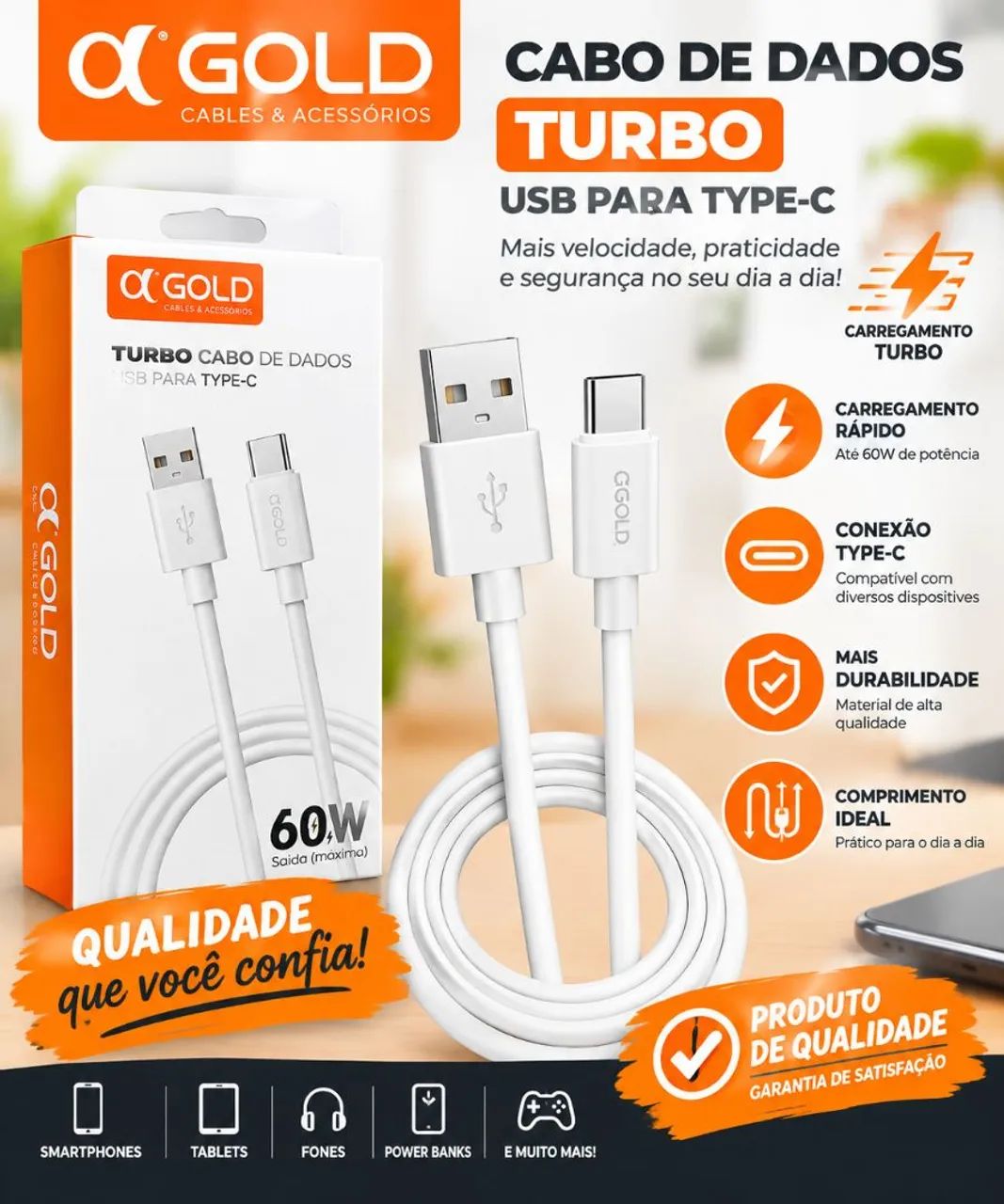 Cabo usb type c