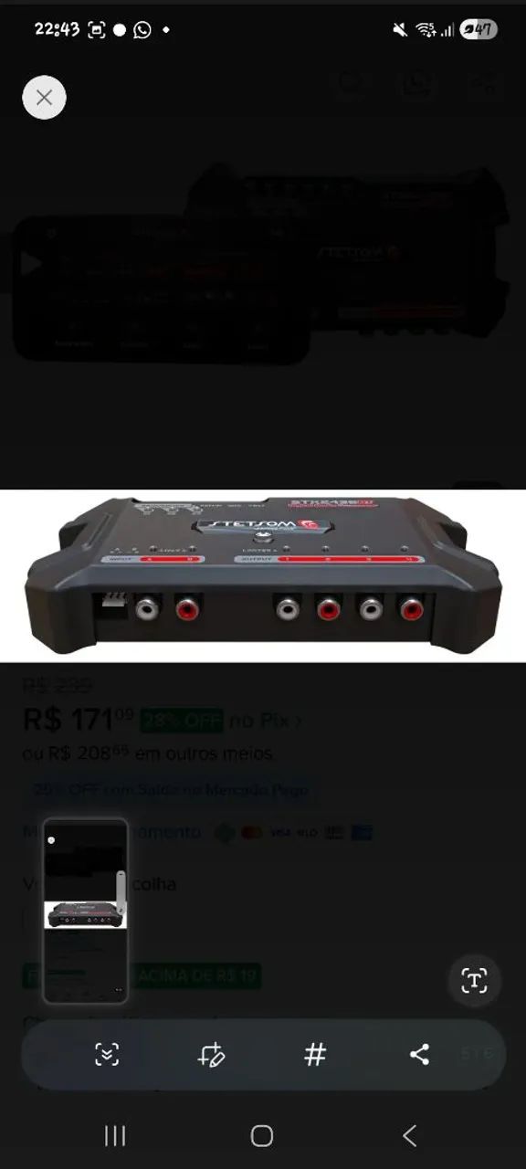 Processador de Áudio Digital Stetsom STX2436BT - Foto 3