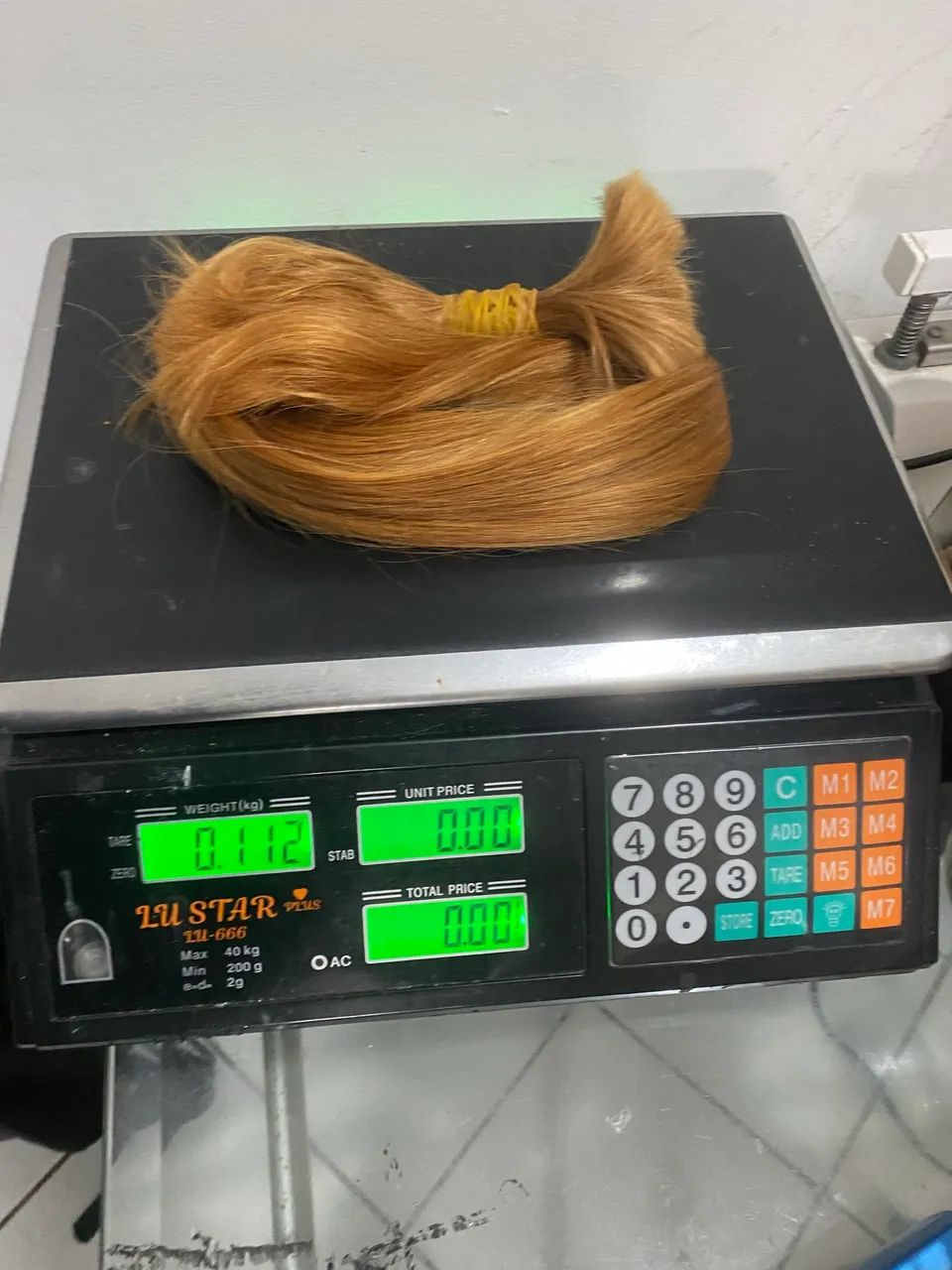 Cabelo humano ruivo 70 cm 