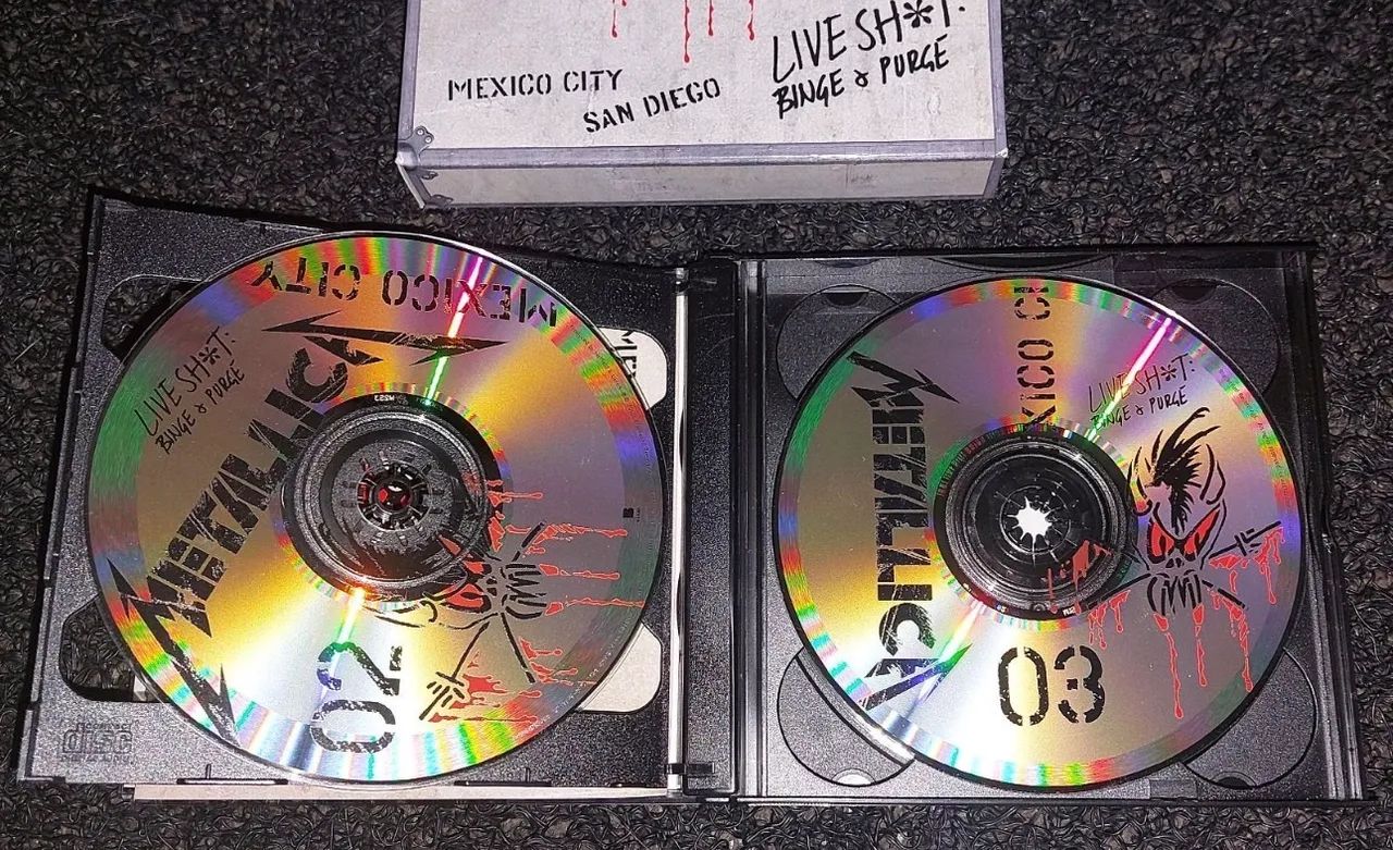 Box Metallica Live Shit Binge & Purge 3 cds + 2 dvd importado raro