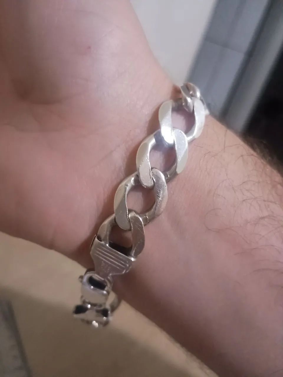Pulseira de prata Grossa 925 - Foto 2