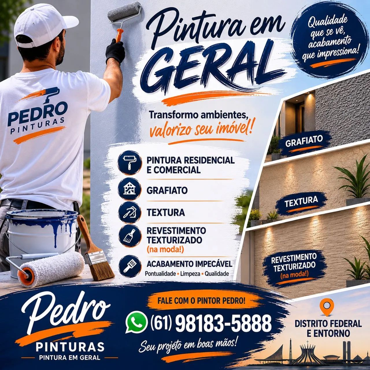 Serviço de pintura residencial e comercial.