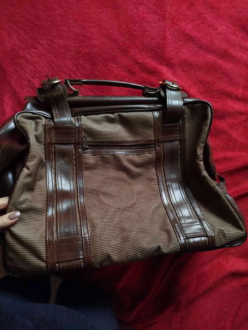 Mala vintage marrom escuro  - Foto 3